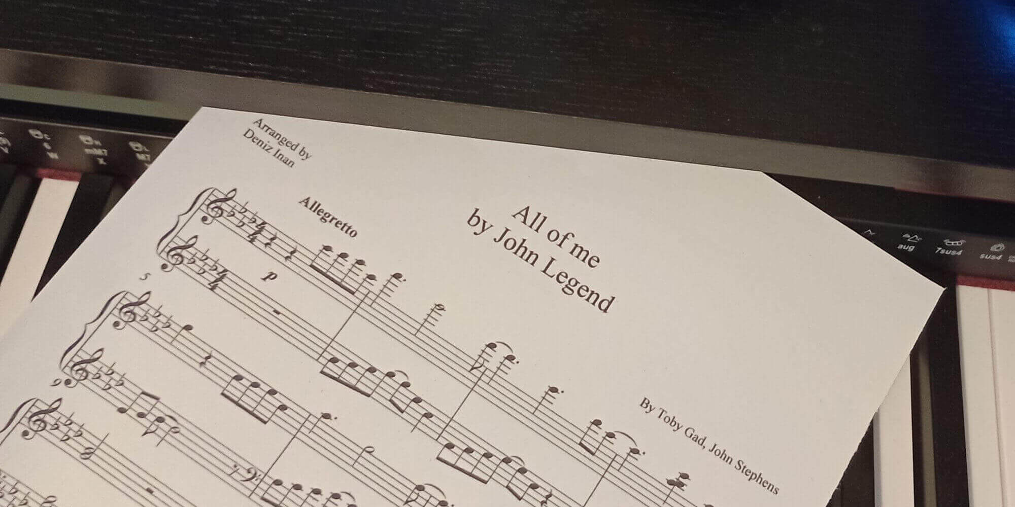 Deniz Inan | John Legend - All of me - Piano Arrangement