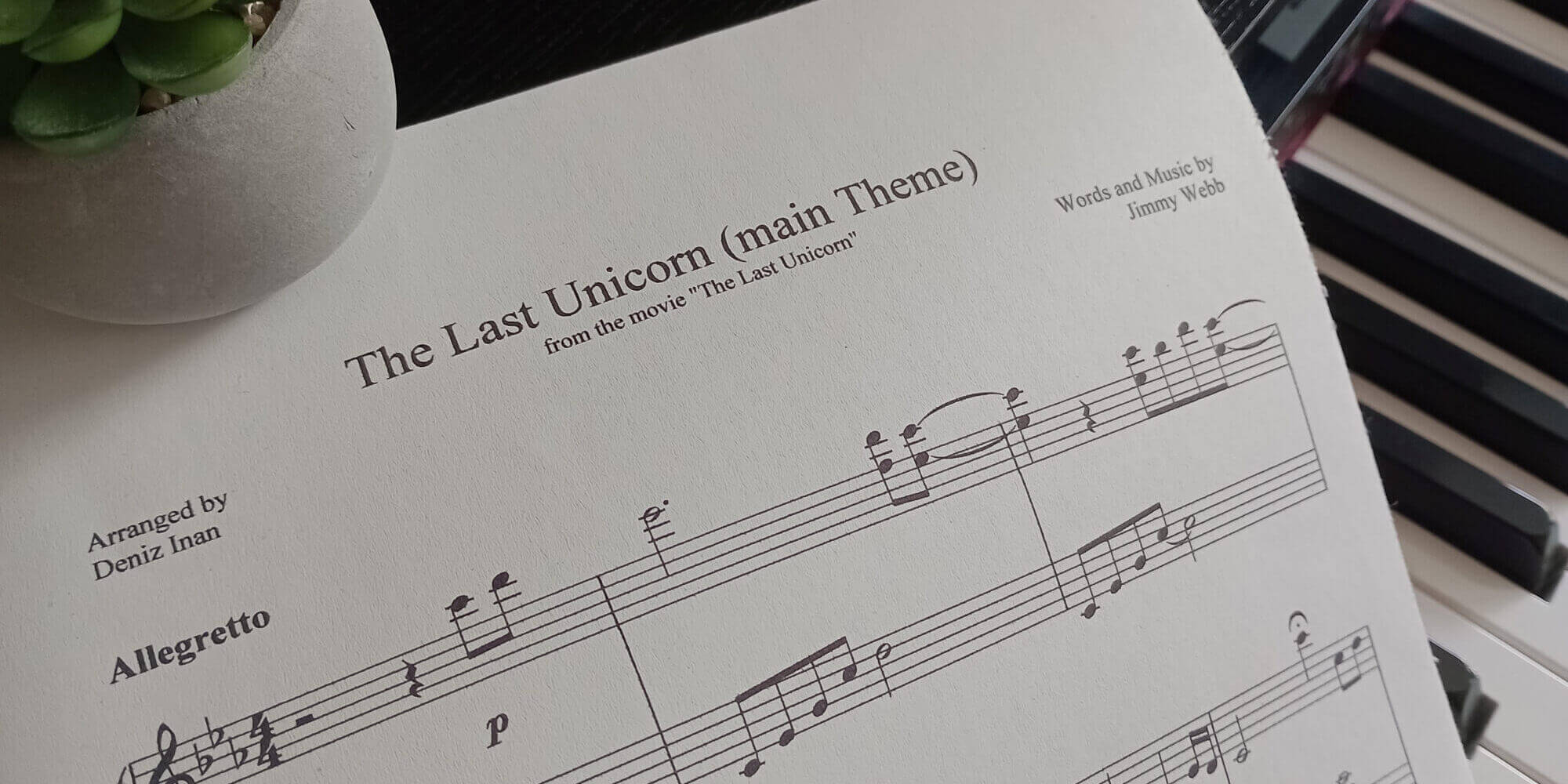 Deniz Inan | America – The Last Unicorn | Noten zum Piano Arrangement online