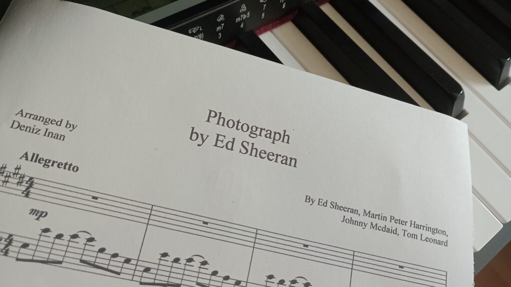 Ed Sheeran Photograph Piano Arrangement - Deniz Inan | Komponist & Arrangeur